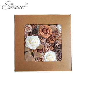 Lusso vero tocco di seta artificiale Bouquet di <span class=keywords><strong>fiori</strong></span> autunno/matrimonio/festa della mamma decorazioni personalizzate <span class=keywords><strong>vaso</strong></span> di san valentino pasqua - Product Image 6