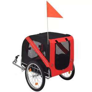 Remorque de vélo en métal pour animaux de compagnie, <span class=keywords><strong>poussette</strong></span> pliable pour chiens et chats, modèle respirant pour promenades et balades en extérieur CJ-6002 - Product Image 5