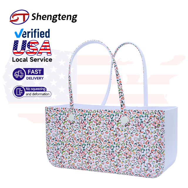 Women's Insulated 11 Tote Bags Eva Rubber Beach Handbag with Custom Logo Silicone Waterproof Bolso De Playa for Winter