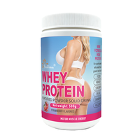 Poudre de Protéine de Lactosérum pour Femmes OEM/ODM Direct Usine pour le Fitness - Favorise la Récupération Musculaire et le Tonification - Saveur Fraise - Pot de 508g