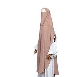 Safamedina Hijab Khimar Français Traditionnel Musulman Élégant et Modeste en Polyester Crincle Airflow à Manches Longues pour Femmes - Product Image 4