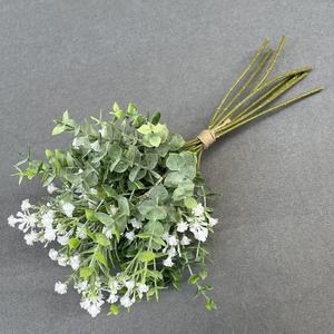Commercio all'ingrosso di piante di plastica di nozze cespuglio di eucalipto <span class=keywords><strong>baby</strong></span> alito bouquet per la decorazione di nozze - Product Image 5