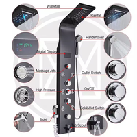 Ensemble de douche intelligent à température constante en acier inoxydable avec panneau LED, nouveau style, vente en gros