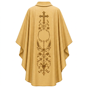 Casulla Bordada Personalizada - Ropa Tradicional de la Iglesia Católica, Tela Transpirable, Túnica de Coro Unisex para Adultos - Product Image 1