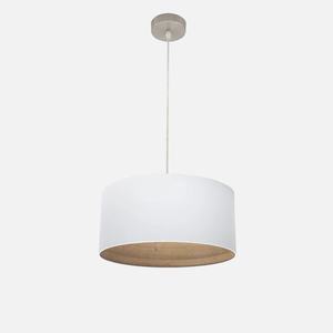 Lampada a sospensione 1xE27 nichel/bianco, dimensioni 40x40 cm, ideale per l'illuminazione decorativa in interni. - Product Image 1