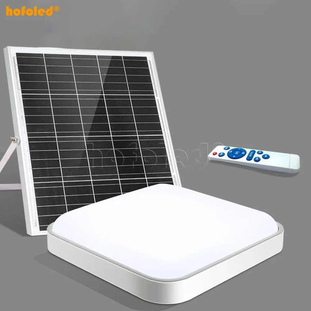 House Room Indoor Garden Outdoor Decoration DC Powered Panel Sensor Luces LED Flood Lampe Solar Ceiling Lights