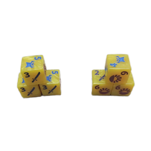 Mới lạ màu vàng Pearlescent DICE thiết lập tùy chỉnh Acrylic DICE với biểu tượng đặc biệt cho Tabletop chơi game - Product Image 6