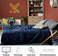 Enseigne néon LED personnalisée pour le baseball, le football, la décoration de magasin, de salle de sport, art mural publicitaire, étanche IP65