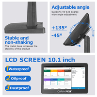 Monitor Layar Sentuh Kapasitif 10,1 Inci Untuk Toko Es Krim VESA 75 Tahan Air Tahan Debu Port VGA USB Harga Pabrik Langsung