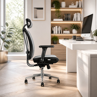 Chaise de bureau robuste, capacité 500 lbs |   Ensemble de bureau : chaise d'ordinateur avec appui-tête réglable et support lombaire