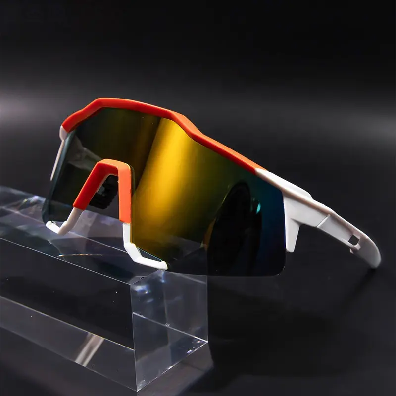 Kacamata hitam olahraga pria, kepribadian luar ruangan Reflektif warna-warni kacamata berkendara Hip-Hop Lucu 8119 2023