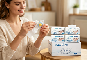 Lingettes pour bébé 99% eau, personnalisées, en gros, en tissu non tissé, bio, écologiques, en bambou, biodégradables, hygiéniques, à l'aloe vera, lingettes humides pour le nettoyage des bébés - Product Image 6