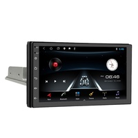 Lecteur multimédia Lelv Navigation Android 7 "1din GM avec écran tactile HD 7 pouces, Wifi intégré, radio BT, FM, WIFI, son stéréo