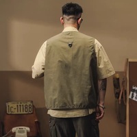 Gilet unisexe multifonctionnel imperméable très vendu, veste sans manches décontractée en tissu avec fermeture éclair pour la chasse et le tir