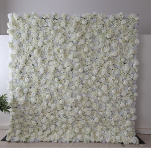 Violet Floral 5D 3D soie artificielle lilas Rose fleurs panneau de toile de fond mural pour la décoration d'événement de mariages - Product Image 2