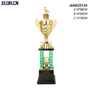 ELOR Logo personnalisé Sports Awards Or Argent Bronze Métal Coppa Italia Champions Football Trophée Avec Un Couvercle Colombe de la Paix - Product Image 2