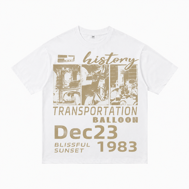 Custom Printed T Shirt 200GSM Cotton Moon Graphic Unisex Crew Neck DTG Printing High Quality Apparel Manufacturer Bulk OEM