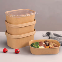 Boîte à lunch en papier jetable écologique Hanxhosa pour l'emballage de plats à emporter