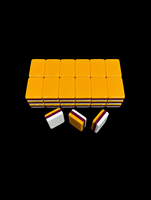 Offre Spéciale : Jeu de Mahjong Américain à Trois Couches de 160 Tuiles en Acrylique Jaune – Idéal pour les Soirées Jeux