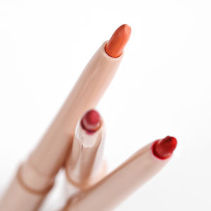 <span class=keywords><strong>Crayon</strong></span> à lèvres nude avec étiquette personnalisée, logo gratuit, brun <span class=keywords><strong>clair</strong></span>, mécanique, rotatif, en plastique, rétractable - Product Image 2