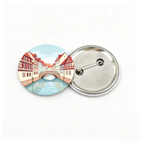 Badges en métal de qualité supérieure, 30mm-100mm, impression sérigraphique, logo personnalisé, broche pour vêtements, sacs, chapeaux, décoration