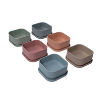 Boîte à lunch bento en silicone avec logo personnalisé, sans BPA, hermétique, durable, portable, pour le stockage des aliments, boîte à goûter pour enfants