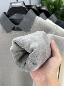 Nouveau <span class=keywords><strong>pull</strong></span> tricoté pour <span class=keywords><strong>homme</strong></span> 2026, col rond, couleur unie, style décontracté et professionnel, avec logo OEM - Product Image 6