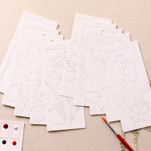 クリエイティブカスタマイズ可能カラフルガッシュ描画手作りブックマーク絵画アートセットブラシ付きDIY水彩ブックマーク絵画 - Product Image 3