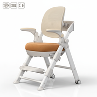 Chaise d'étude ergonomique pour enfants avec dossier en maille réglable, design portable, matériau plastique, repose-pieds