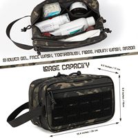 Kit Dopp de pochettes Molle pour hommes de Logo personnalisé de qualité supérieure tactique pour trousse de toilette fermeture à glissière polyester sac cosmétique de Style mode