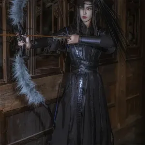 ชุดฮั่นฝูแบบดั้งเดิมของจีนสำหรับผู้ชาย - คอสเพลย์สไตล์ซามูไรญี่ปุ่นแบบวินเทจ พร้อมดีไซน์แบบโบราณของตังปา - Product Image 2