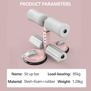 MKAS Entraînement musculaire Équipement d'exercice assis avec 2 ventouses puissantes et support de pied réglable Barre d'assise - Product Image 2