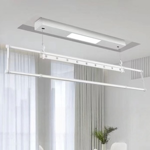 Electric clothes <b>drying</b> rack side-mounted clothes <b>drying</b> <b>machine</b> <b>small</b> balcony remote control intelligent lifting - Product Image 1