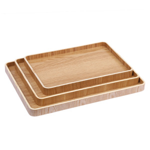 Plateau de service rectangulaire en bois composite de frêne, style simple, pour le thé, le café, le pain, les fruits - Product Image 3