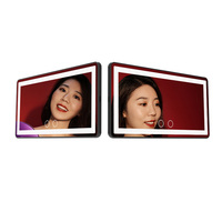 2021 nouveau produit noir/blanc Rechargeable batterie miroir voiture visière maquillage miroir quatre lumière latérale 60 pièces LED lumières miroir