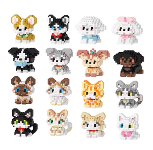 الجسيمات الدقيقة متوافقة الحيوانات الصغيرة الكرتون دمية بناء كتل المدلاة كتل اللغز بالجملة - Product Image 1