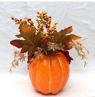 Set Dekorasi Thanksgiving Halloween Natal 2026, Daun Maple, Bunga Labu, Perlengkapan Foto, Buket Labu Elegan untuk Fotografi