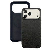 Coque intégrale personnalisée de luxe avec estampage à chaud, protection antichoc 360°, étui en cuir incassable pour iPhone 17 Pro Max