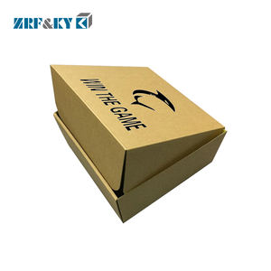 Kemasan produk kartu Game printtimg kustom kotak Mailer kertas bergelombang seruling E Kraft coklat - Product Image 4