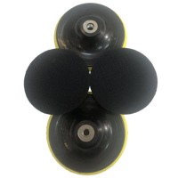 WELLDON Ponceuse orbitale excentrique, polisseuse, tamponneuse, filetages M10/M14, plateau de support à fixation auto-agrippante, agent de liaison résineux, grossier