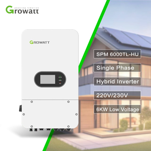 Growatt New Arrival 6KW năng lượng mặt trời biến tần lai <span class=keywords><strong>SPM</strong></span> 6000 TL-HU điện áp thấp duy nhất giai đoạn tinh khiết Sine Wave Inverter Lithium Ba AC - Product Image 1