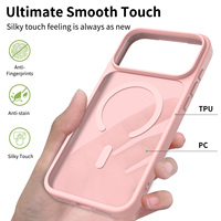 Coque rose mate douce au toucher pour iPhone 18 17 Pro Max pour femmes et filles, antichoc, magnétique, avec bouton de contrôle de l'appareil photo