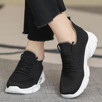 Chaussures de sport pour femmes en maille ajourée, bleu clair, col contrastant, plateforme antidérapante, pour le quotidien, les voyages et la course à pied – Collection 2026, Vente Flash