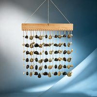 Natural Seed Shell Chime Mixed Nut Shell Wind Chime Hanging Percussion for Sound Bath and Acoustic Percussion Sessions