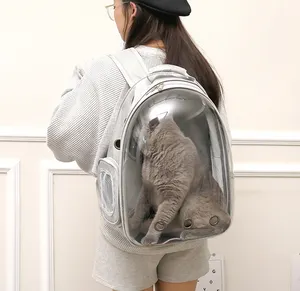 Outdoor Small Animals Pets Cat Clear PVC Backpack Cat Carrier Bag Small Dog Dog Carrier Bag Travel Trolley Cat Bag