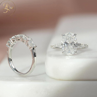 Bagues de mariage en diamant cultivé en laboratoire certifié IGI VVS, or blanc personnalisé, argent 925, diamant fabriqué en laboratoire, ensemble pour couple, bijoux fins pour femmes