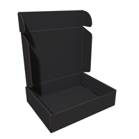 Boîte en carton ondulé noir esthétique, édition emballage e-commerce traditionnel, pour petites entreprises, personnalisation professionnelle OEM