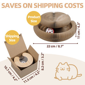 Arranhador Mágico para Gatos em Papelão Redondo, Brinquedo para Gatos para Afiação de Unhas - Product Image 5