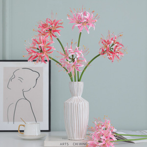 ดอกลิลลี่ใยไหมรุยลิซิสีแดงสด ดอกเดี่ยว สำหรับตกแต่งบ้านและโรงแรม - Product Image 4