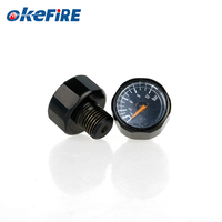 Extincteur Okefire M10 avec manomètre miniature en laiton de 19 mm, 12 bars, pompe à main à air comprimé, régulateur HPA de plongée 15g